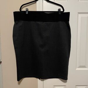 Lark & Ro elastic black pencil skirt